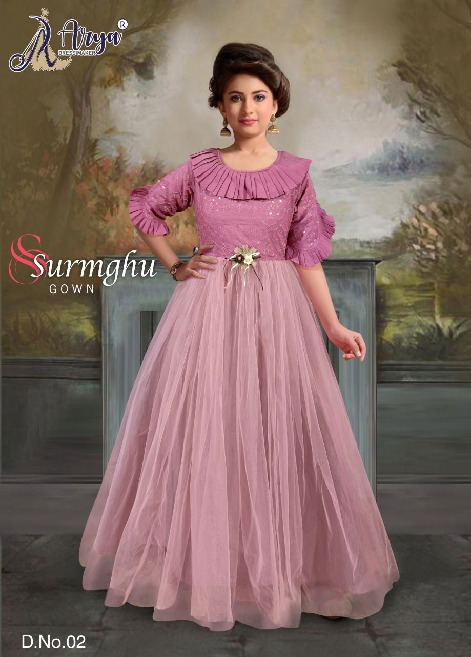 Surmghu By arya Girls Party Wear Designer Frock Kids Catalog